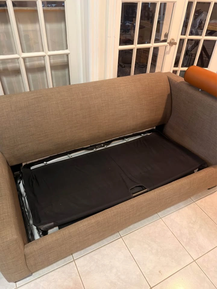 Sofa bed couch with mattress and ottoman - photo 4