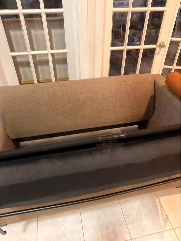 Sofa bed couch with mattress and ottoman - photo 5