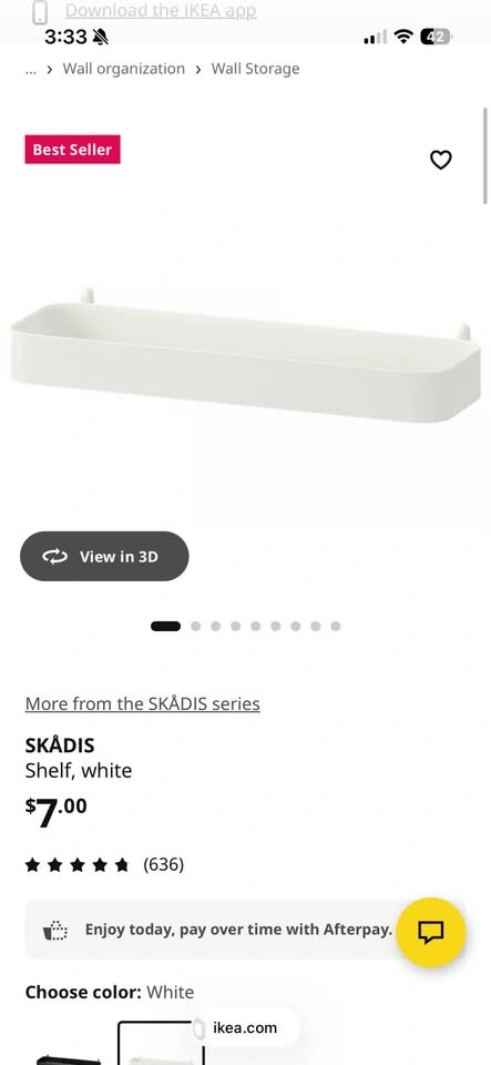 IKEA SKÅDIS Pegboard 22x22" w/ Accessories - photo 5