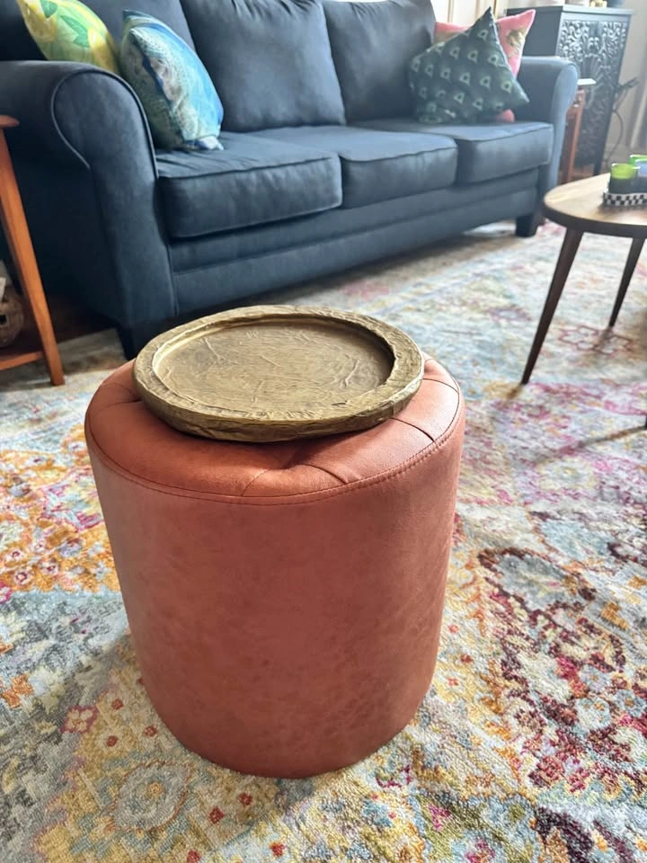 Rangi Tufted Round Ottoman - photo 2