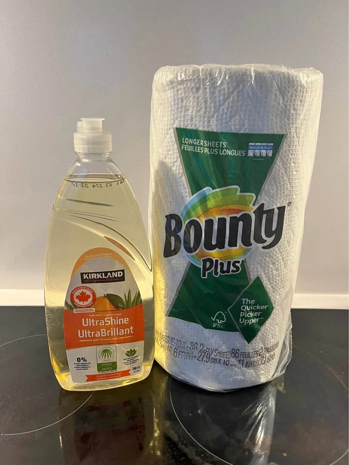 $4 for both dishwash soap hand towel
