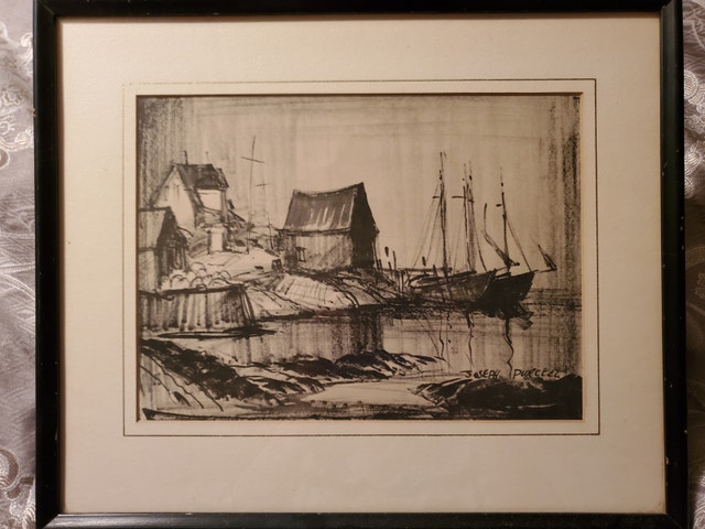 Joseph Purcell Original Charcoal Drawing 1950's - photo 2