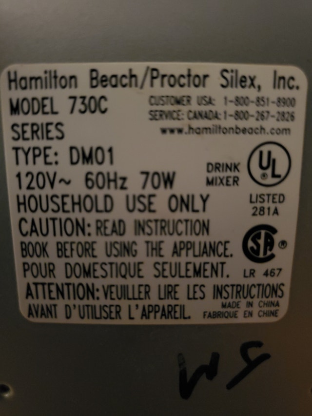 Hamilton Beach Drink Master Milkshake Maker #730C - photo 3