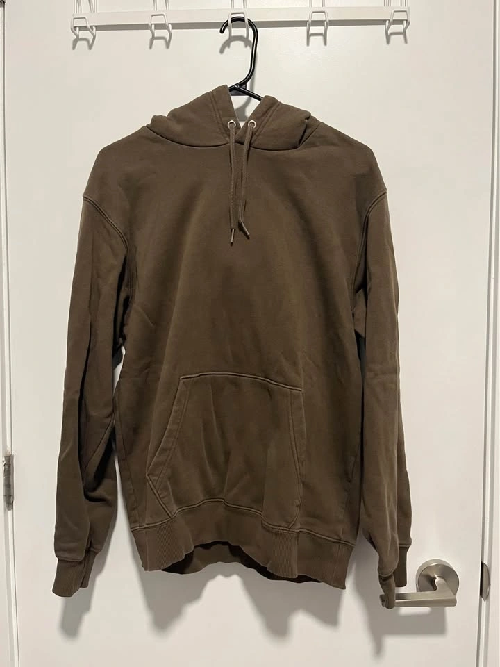 Olive green hoodie Men S/M size - photo 4
