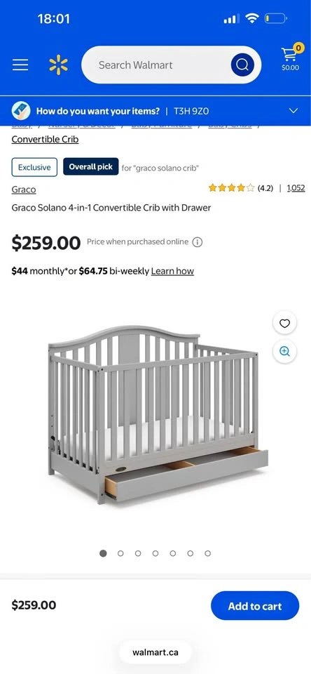 Graco Solano 4-in-1 Convertible Crib – Good Condition