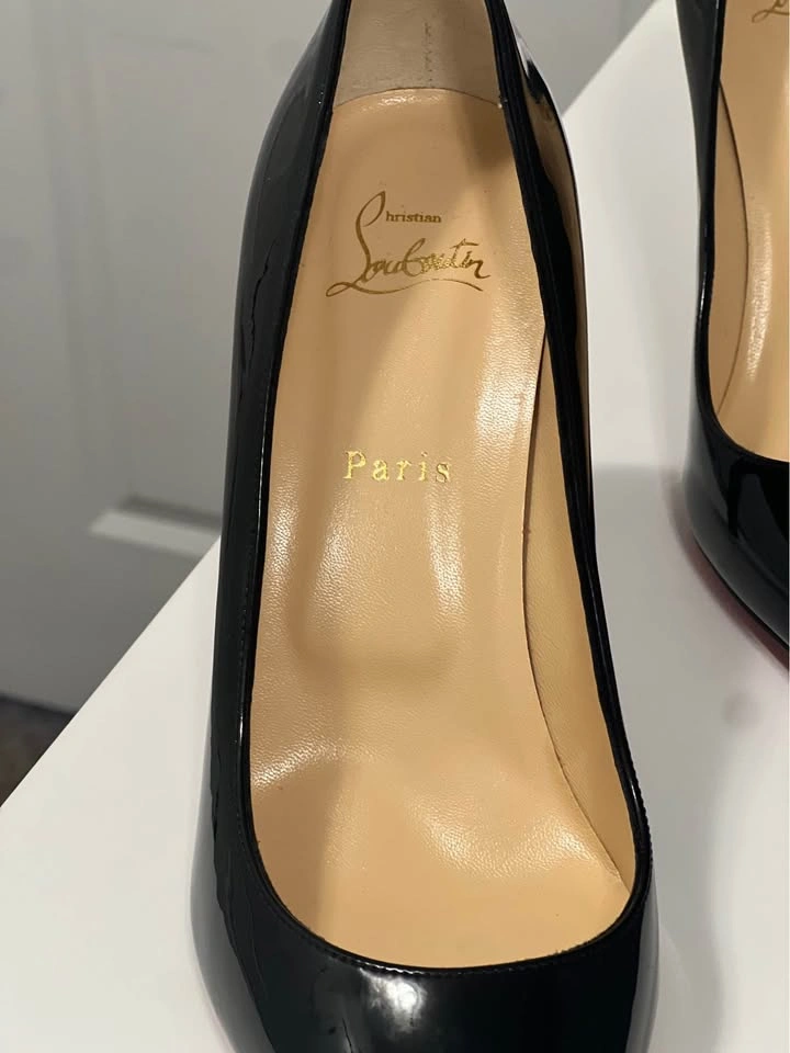 Christian Louboutin Kate 100mm Pumps - Black Patent Leather (Wom - photo 3