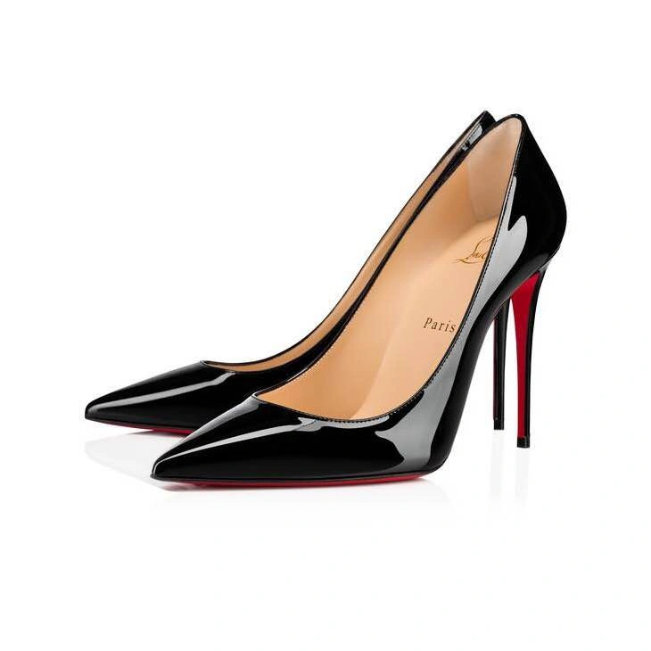 Christian Louboutin Kate 100mm Pumps - Black Patent Leather (Wom - photo 4