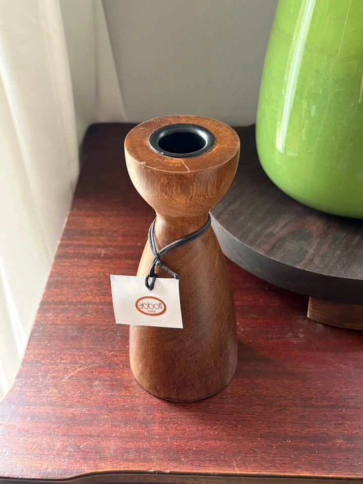 6” H. Abbott Collection Acacia Wood Candle Holder - photo 5