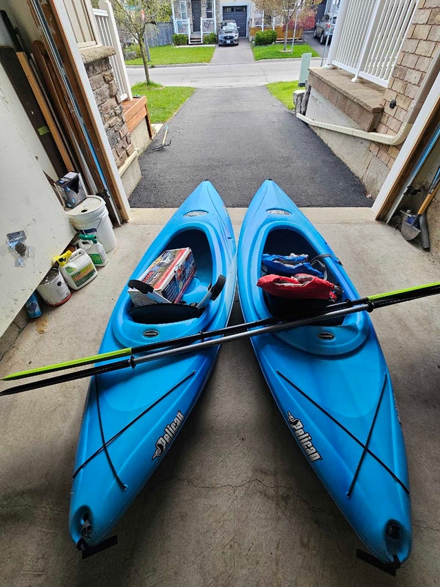 Pair of 8-ft Kayaks with Accessories