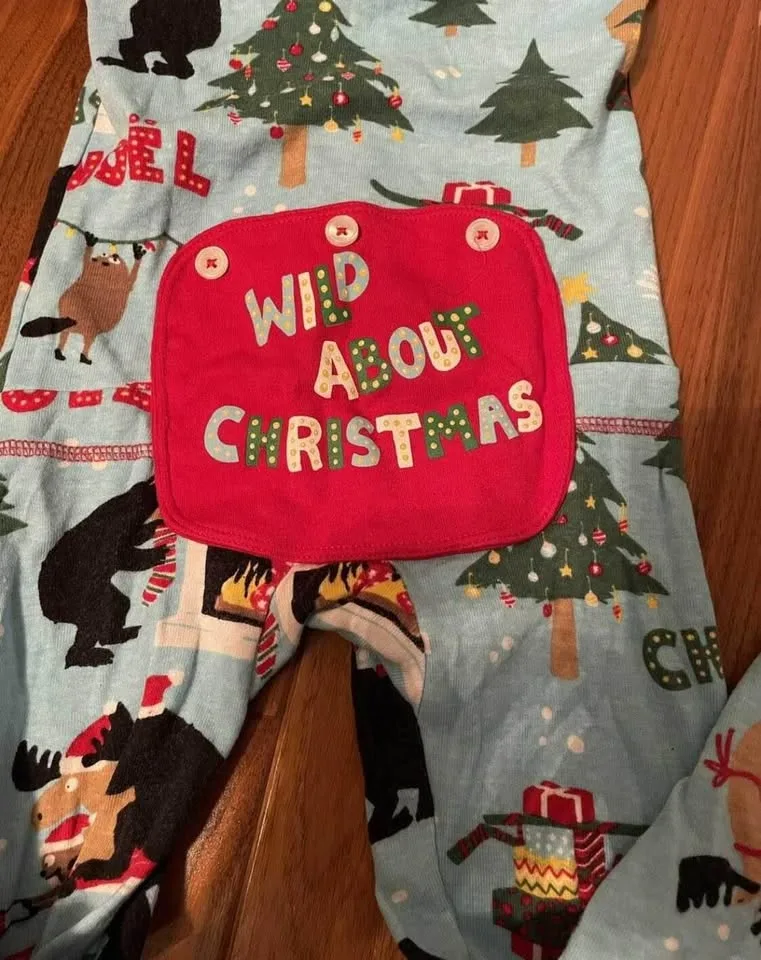 Little Blue House Hatley 2T Union Suit Wild About Xmas image indicator(2)