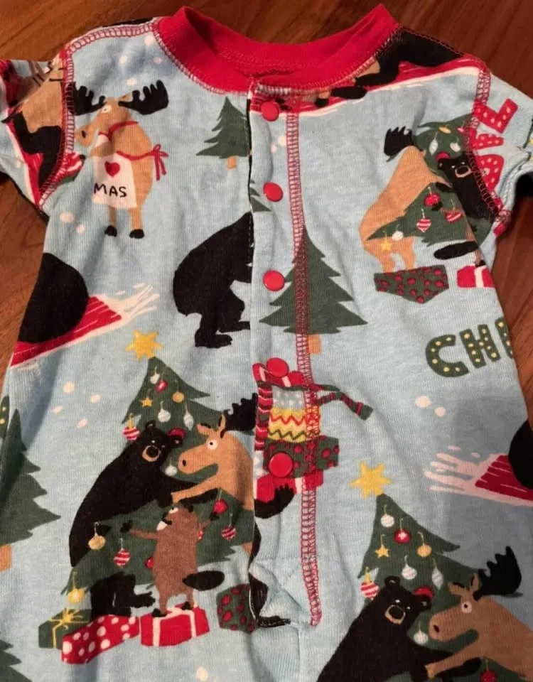 Little Blue House Hatley 2T Union Suit Wild About Xmas image indicator(3)