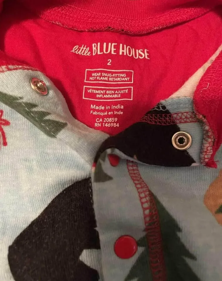 Little Blue House Hatley 2T Union Suit Wild About Xmas image indicator(4)