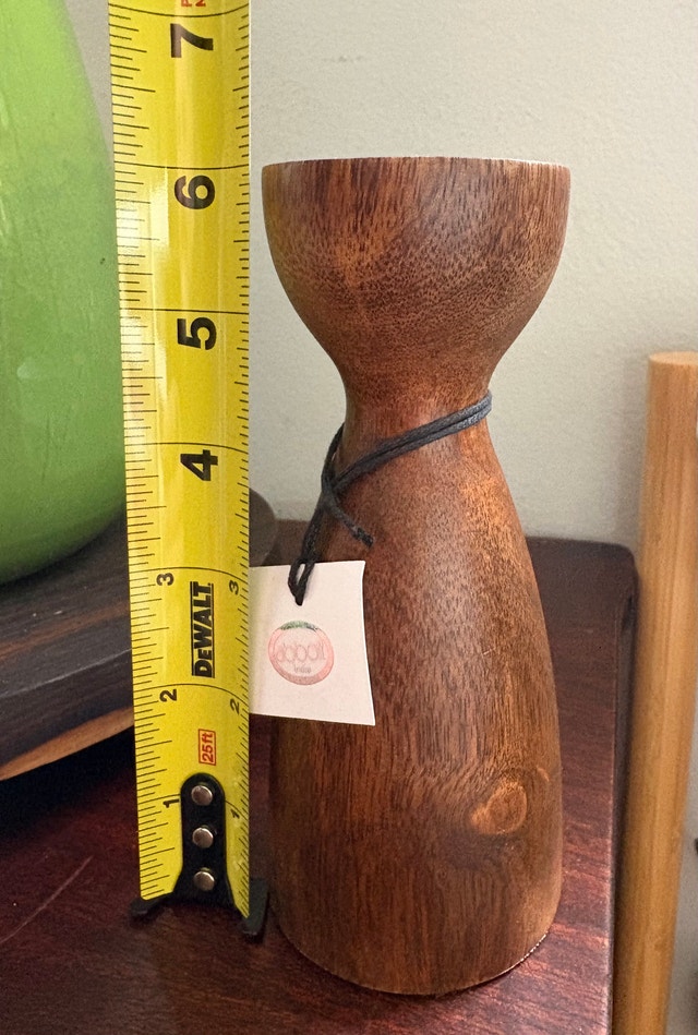 6” H. Abbott Collection Acacia Wood Candle Holder - photo 3
