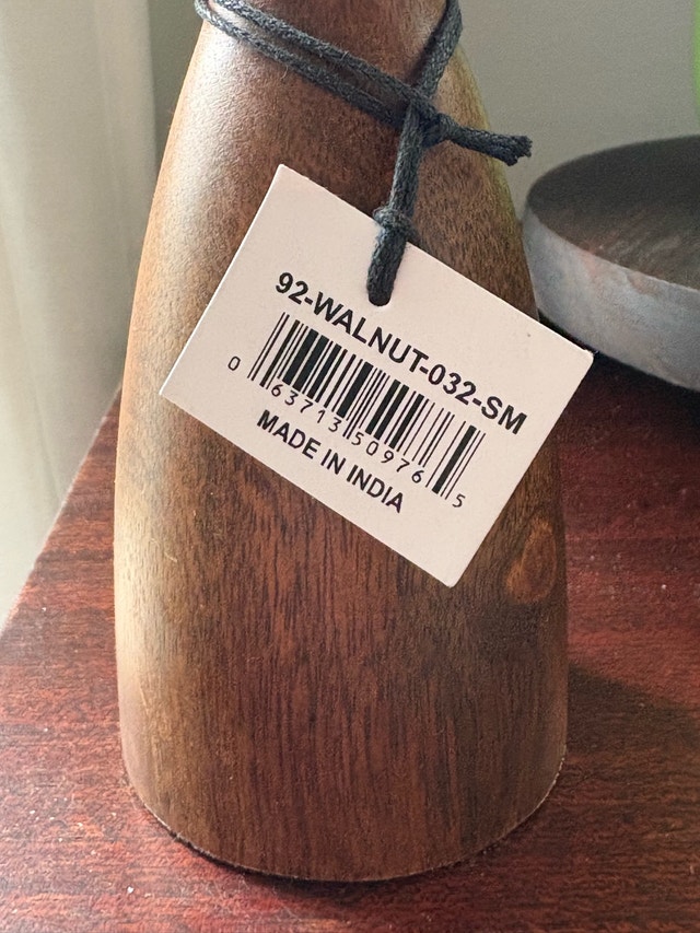 6” H. Abbott Collection Acacia Wood Candle Holder - photo 5
