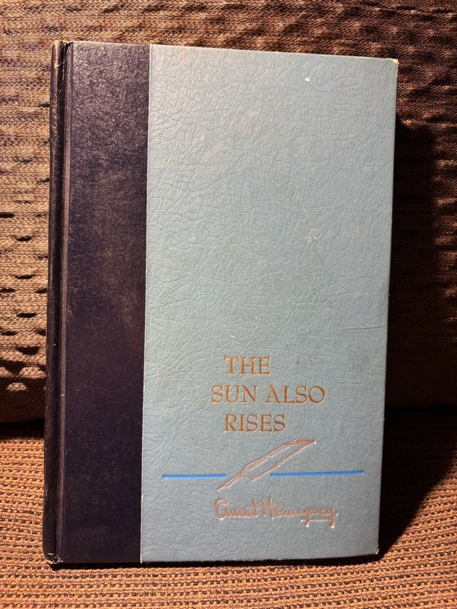 Vintage Classic Hardcover Book: "The Sun Also Rises" Hemingway