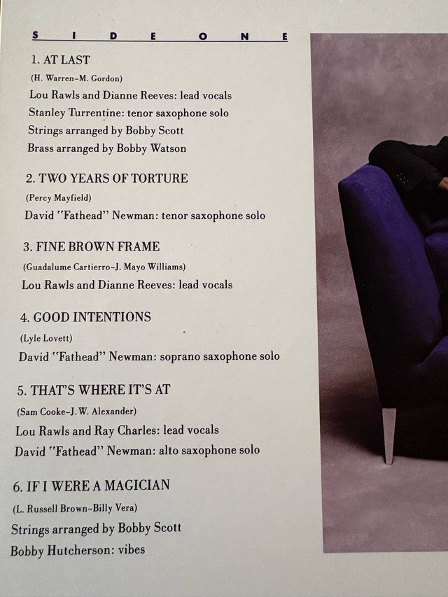 1989 Lou Rawls – At Last (Vinyl, Blue Note Jazz Record) - photo 5