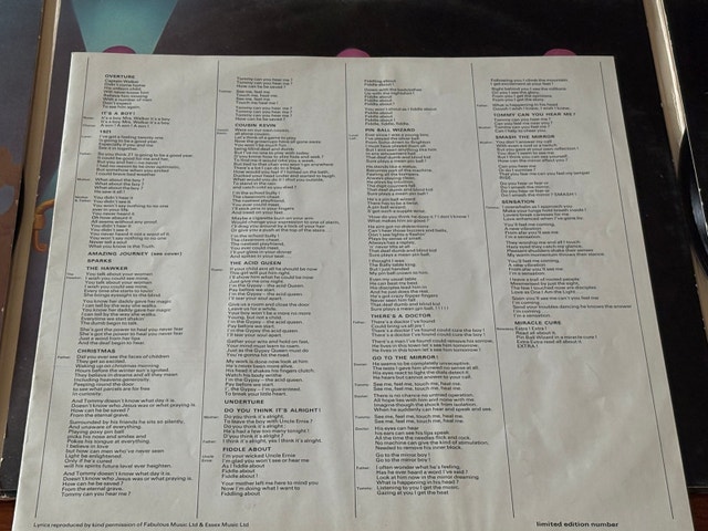 The Who - Tommy (1969 Original Vinyl) 2LP – Trifold Sleeve - photo 4
