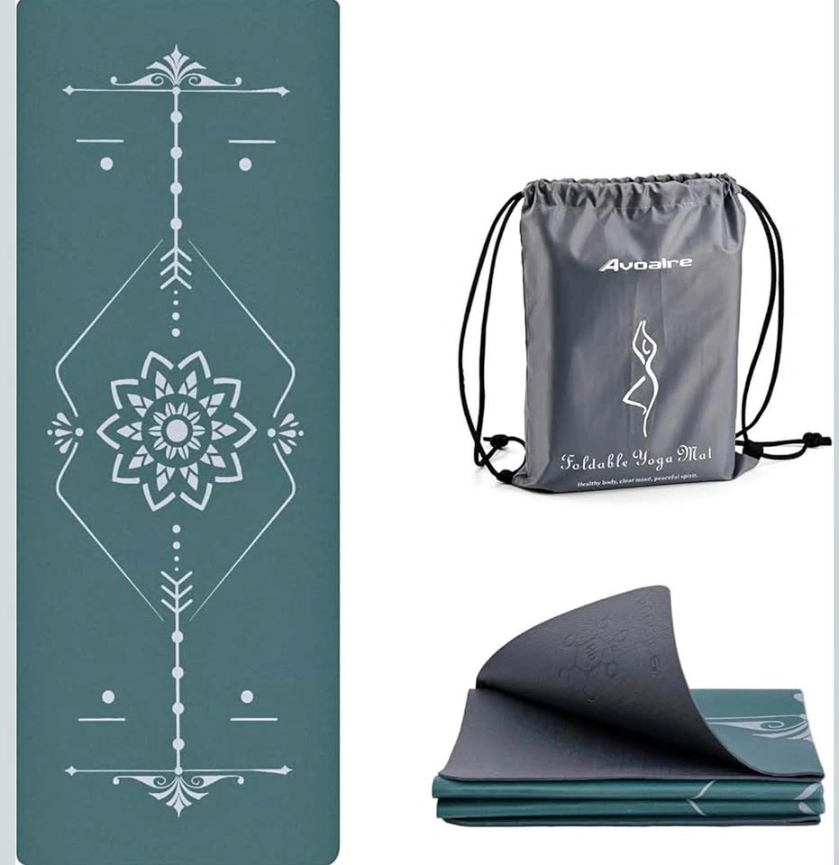 Foldable Non-Slip Yoga Mat with Carry Bag