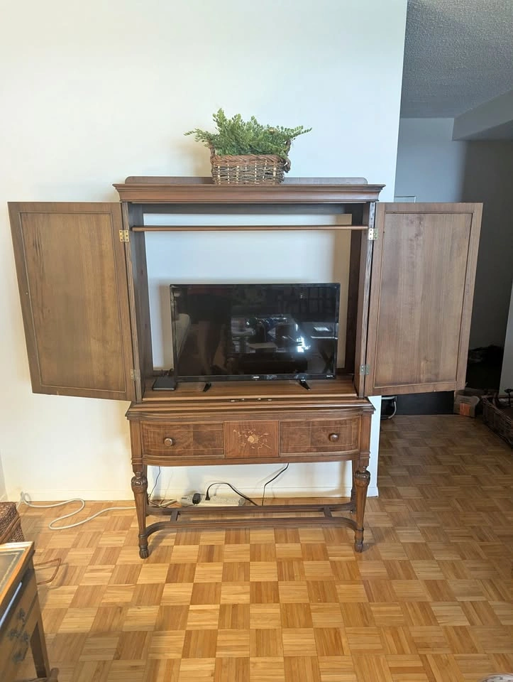 Vintage 1920s "Cabinet on Stand" Armoire