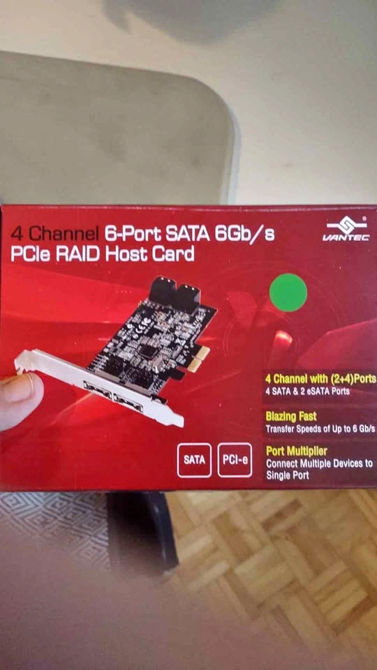 SATA Card PCIe 4x 4 Internal 2 External