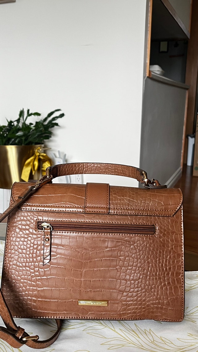 Stylish Brown Crocodile-Pattern Handbag/Crossbody Bag - photo 2