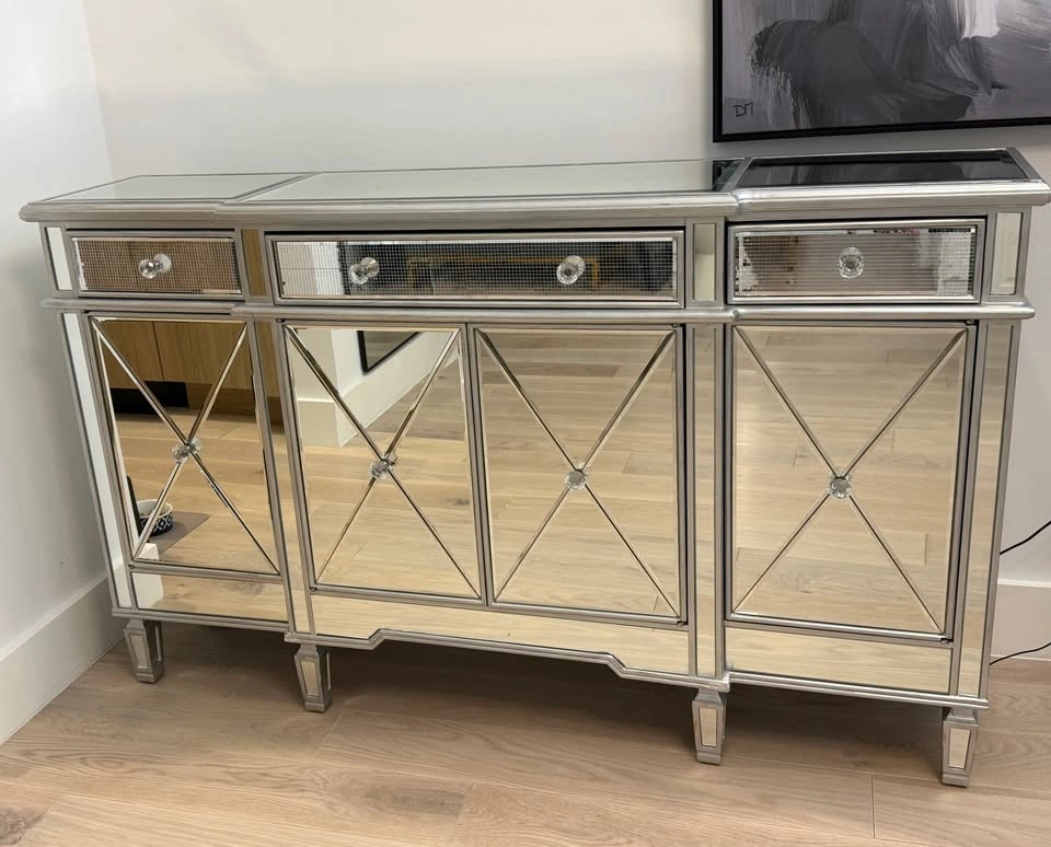 Mirrored Sideboard / Cabinet, 3 Drawers