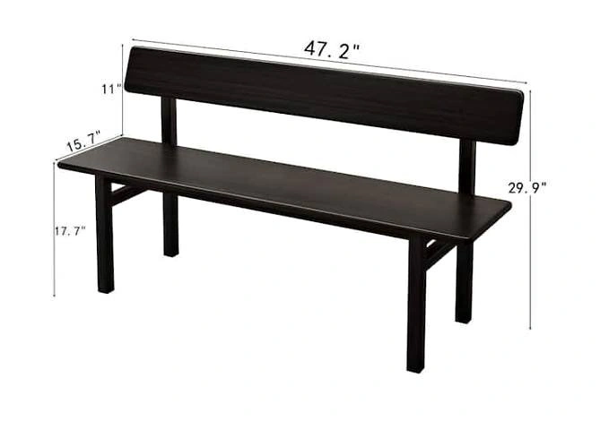 Solid Wood Entryway Bench w/ 2 Custom Cushions