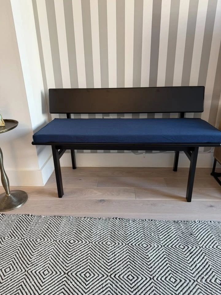 Solid Wood Entryway Bench w/ 2 Custom Cushions - photo 3