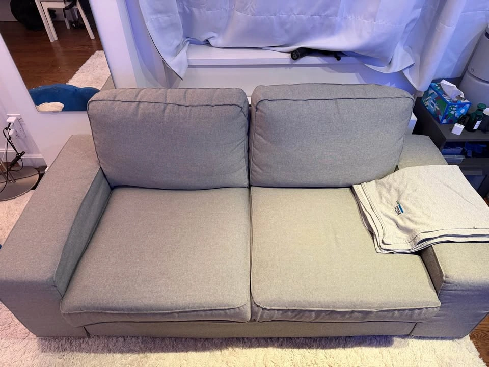 Gray Loveseat Couch - photo 4