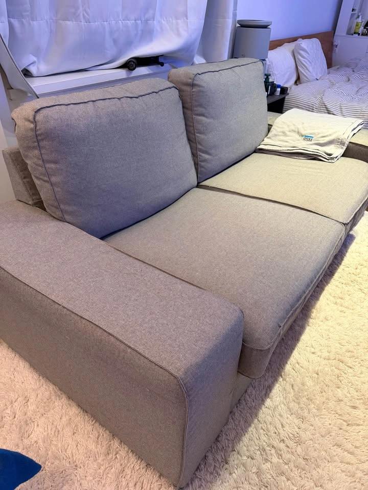 Gray Loveseat Couch - photo 5