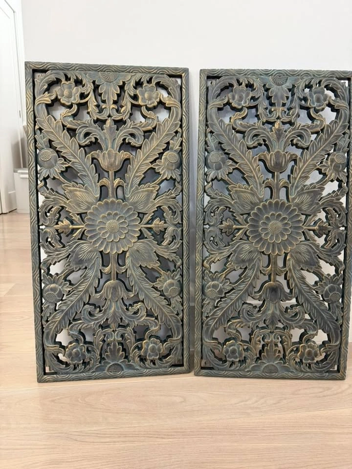 Botanical Panel Set of 2 with Antique Coat, Wall Decor - photo 2