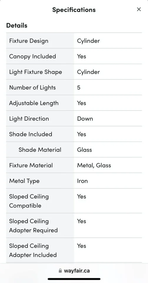 5 Light Kitchen Island Pendant Fixture image indicator(8)