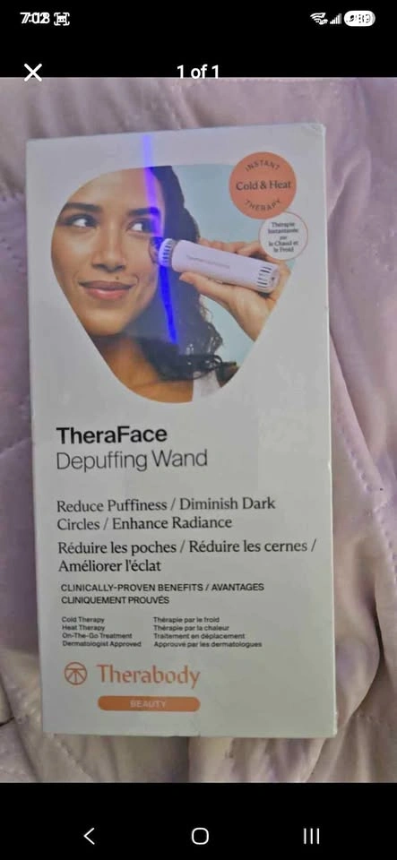 Face depuffing wand