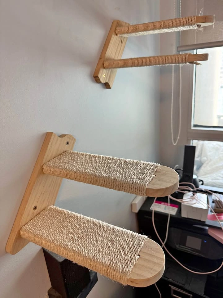 2 Packs Cat Wall Mounted Cat Steps Furniture