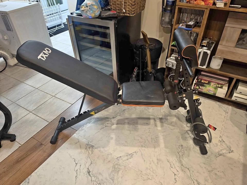 TXM Adjustable Weight Bench with Preacher Curl