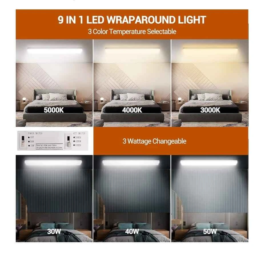 4FT Dimmable LED Wraparound Light Fixture (4 Pack) - photo 4
