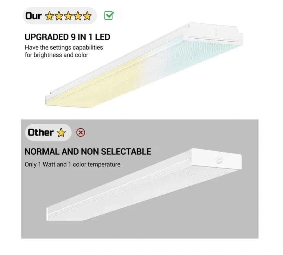 4FT Dimmable LED Wraparound Light Fixture (4 Pack) - photo 5