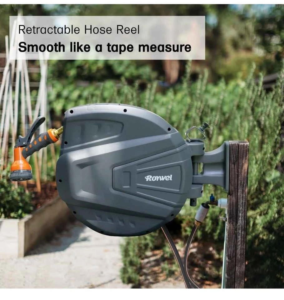 Brand New Retractable Garden Hose Reel 1/2 65ft - photo 2