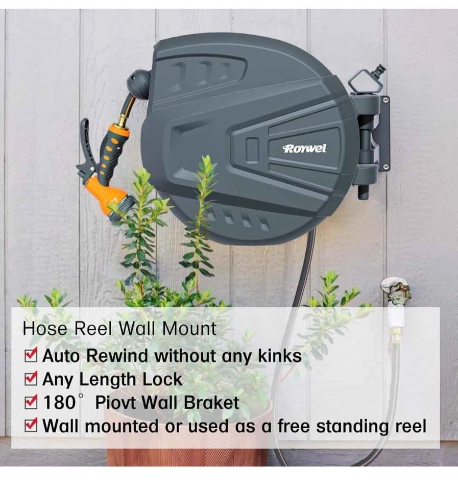 Brand New Retractable Garden Hose Reel 1/2 65ft - photo 3