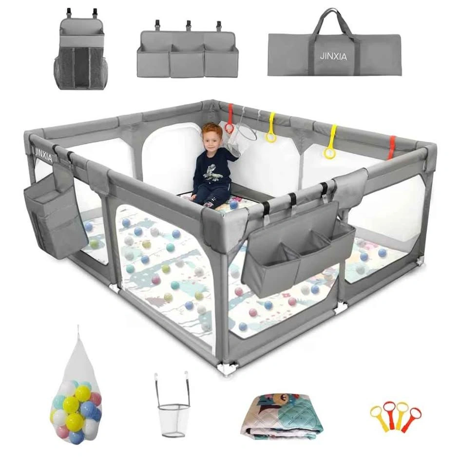 Extra Large Baby Playpen with Mat (75"x59") - photo 2