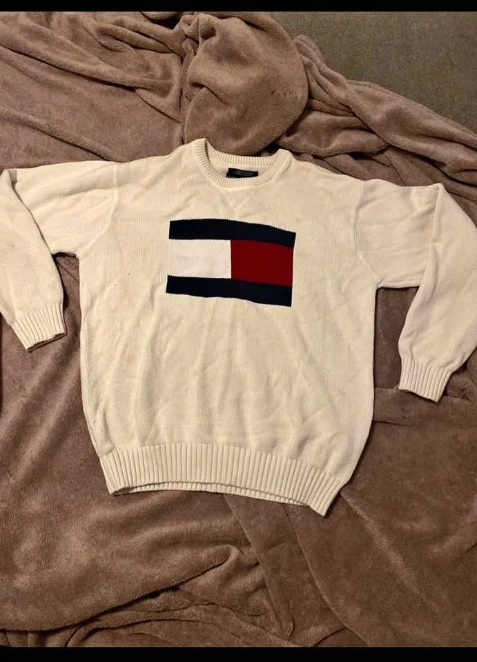 Oversized Tommy Hilfiger Off White Jumper