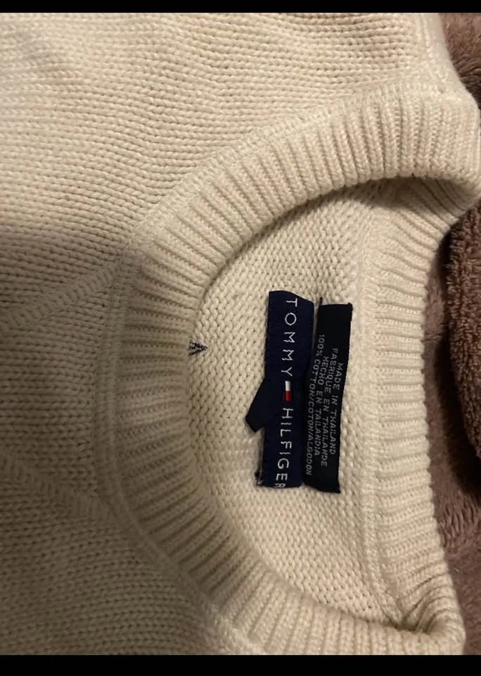 Oversized Tommy Hilfiger Off White Jumper - photo 3