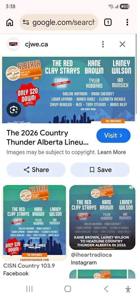 Country Thunder Two Weekend Passes (wristbands)