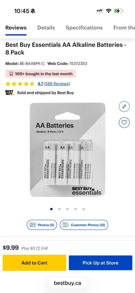 Best Buy Essentials AA Batteries - 8 Pack - photo 2