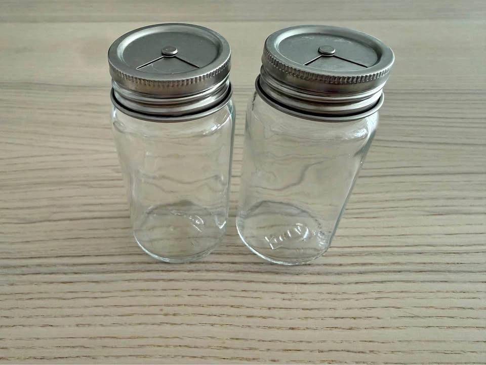 IKEA Salt & Pepper Shakers - Glass/Steel