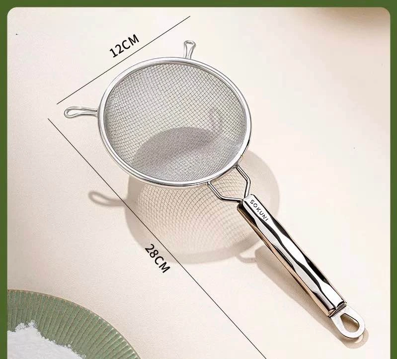 304 Stainless Steel Double Net Flour Sieve - photo 2