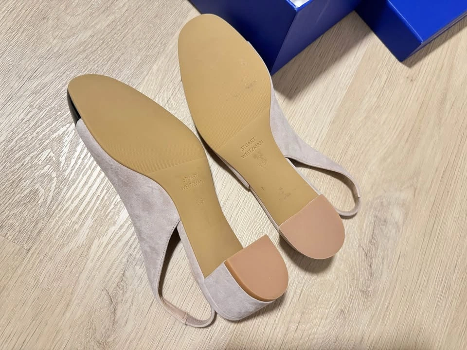Stuart Weitzman Addy Suede & Patent Leather Slingback Pumps - photo 3