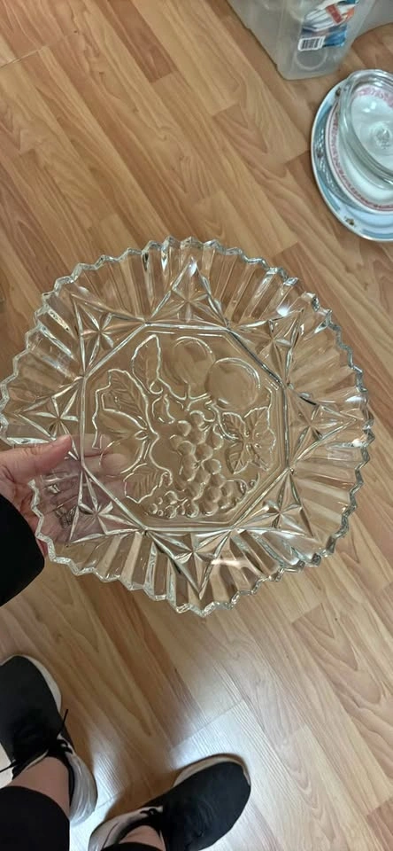 Crystal Platter and Bowl Platter Set