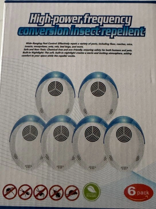 NEW - Ultrasonic Pest Repeller Indoor 6 Pack - photo 2