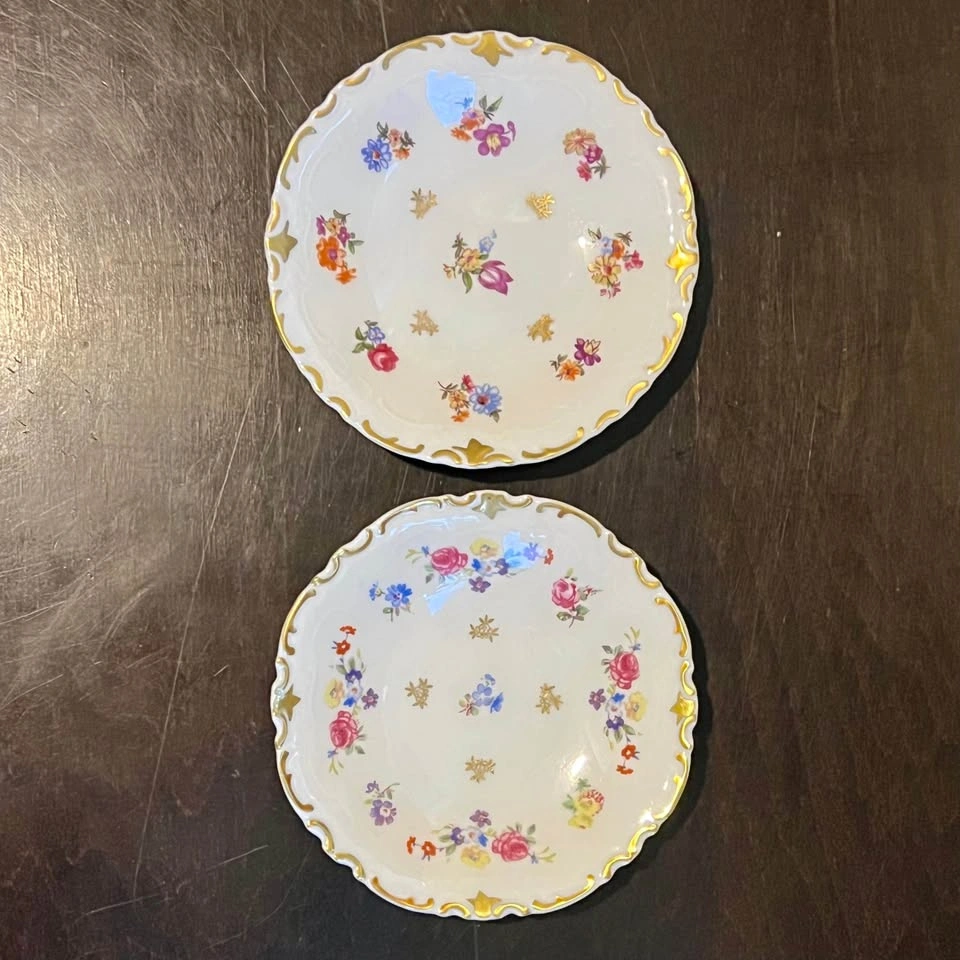 Reichenbach Porcelain Small 5” Plates, Hand Painted Trinket Dish - photo 2
